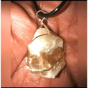 Hand crafted crystal pendant necklace